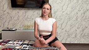 stupid stepbro doesn't know vibrators so i tease my petite body with it on cam