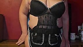 Preggo granny milf spreads cheeks wide after clothes rip striptease