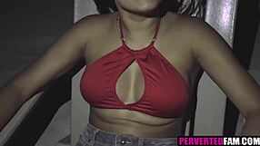 on vacation, stepsis sneaks in for taboo blowjob and raw teen fuck in pov