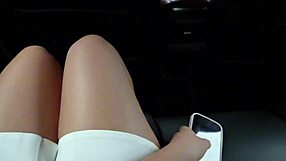 Cab driver pounds my exposed masturbating pussy hard!!