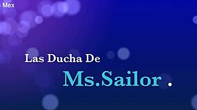 hey ms sailor showers masturbating her wet pussy with dildo toys