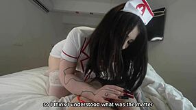 i called a busty nurse over to my house. fucked her hard then came all over her pretty face