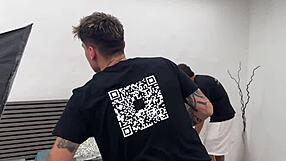 bonny blondie's first casting gangbang with dp domination