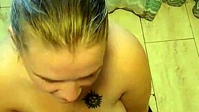 First-time BBW wife tries golden shower and it's hilariously messy!