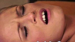 Grandfather spots wet shaved teen pussy, bends her over and pounds relentlessly till she creams hard