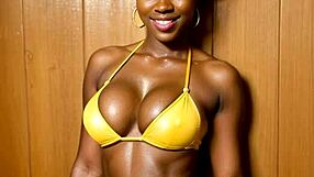 genesis day 1 god crafts ebony goddess in leather sauna handjob fantasy