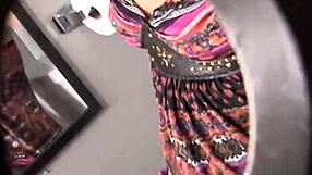 Alexa Drapes Panties on Stranger Cock Through Toilet Gloryhole