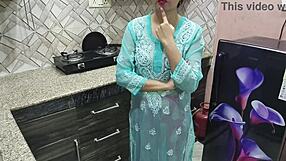 Desi indian big boobs stepmom seduces stepson in kitchen teaching hardcore fuck hindi