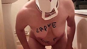 french maid slave's humiliating self sessions chain dildo degradation blowjobs