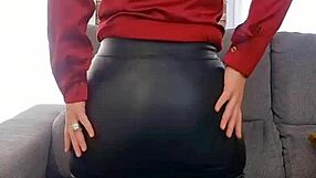 hey you like my huge fat ass stuffed in this tight leather skirt pov mature milf tease