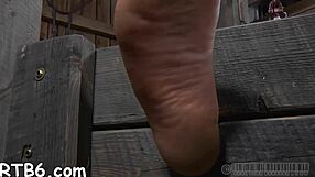 Beautiful babe's sweet nipples endure brutal pain during rough femdom suck and fuck!