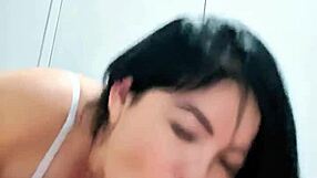 Minha meia-irmã me fez boquete escondido Milla Santiago throat gozada