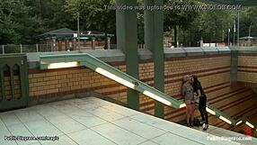 whoa pierced pussy blonde bound dominated fucked hard public outdoor lezdom pain!