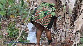 Mad bbw digs trash then takes missionary pounding from lonely guy