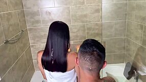 honeymoon jacuzzi bath turns into wet blowjob surprise 😏💦