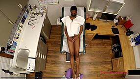 soccer star jewel gets tickled in latex nurse gloves during sports physical at hospital