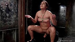 sexy trainee whipped bound choked deepthroated by monster cocks in kinky bdsm 3some