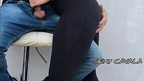 she hired me just to suck dick but craved my brazilian ass pounding gym style