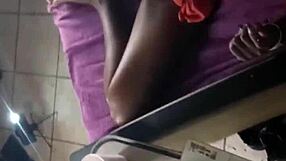 mature ebony milf's big ass bent over for doggystyle pounding