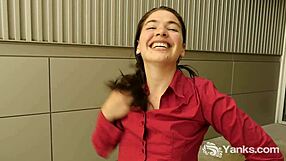 Cute Lilith Spreads Shaved Pussy In Bathroom For Intense Orgasm Climax