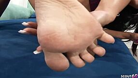 Big Round Ass Milf Mariah Milano Gapes from Long Cock Pound Before Foot Cumshot