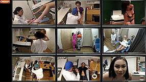 soccer star jewel gets tickled in latex nurse gloves during sports physical at hospital