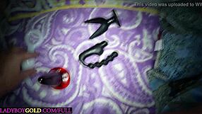 Amateur Asian Ladyboy Ass Stuffed Toys Hard Cock!