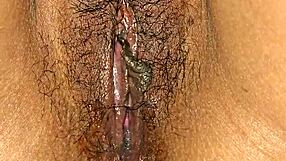 latina milf wife tries out her new vibrator at home