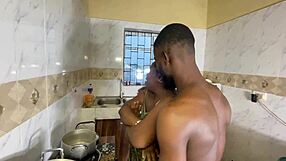 Rough standing kitchen fuck with big ass