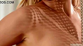 Teasing Nikki Benz Slowly Strips Off Clothes Revealing Big Tits And Pussy