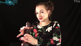 Housewife milf tattooed dildo teases dirty talk jerk instructions