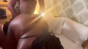 Firehousexxx ebony big tits backstage interview turns bisexual orgy