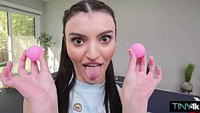 yo julia james lost pong now her tight petite pussy gets monster creampie filled