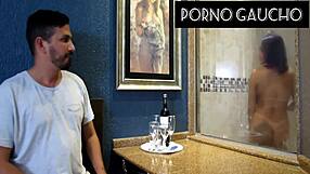 oh man i love watching her flaunt those big tits in the sauna voyeur style