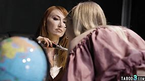 Teacher Commands Stepmom Spank Punish Skinny Stepdaughter's Big Tits