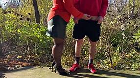 MOTHER-IN-LAW GRABS My DICK While I PEE Outside!