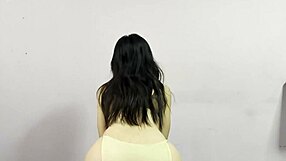 Fit girl's tight ass flexes during intense workout session