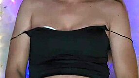 damn!! sexy transexual dressed hot yanking her thick cock hard and fast