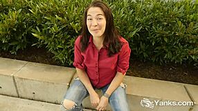 Cute Lilith Spreads Shaved Pussy In Bathroom For Intense Orgasm Climax