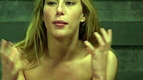 Gagged blonde bound for deepthroat choking face fucking