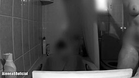ever caught a cute big tits babe secretly masturbating in shower with dildo?