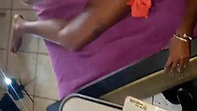 mature ebony milf's big ass bent over for doggystyle pounding