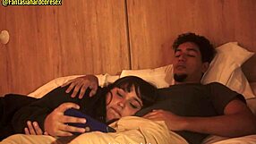 stepsister lays on lap sucking dick during netflix