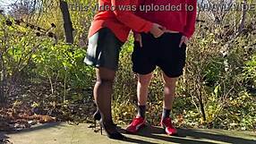 MOTHER-IN-LAW GRABS My DICK While I PEE Outside!