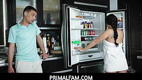 exotic milf kourtney kai goes second round kitchen fuck with stepson myles long
