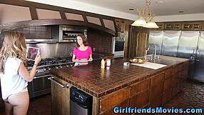 two homemade teen lesbians finger and lick small tits in kitchen pov movie