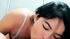 Minha meia-irmã me fez boquete escondido Milla Santiago throat gozada