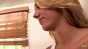 blonde trades car keys for milf brunette's pussy lick and fingering session