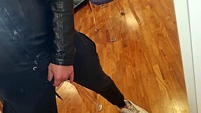 Squirting Cumshot And Sexy Moans With Piss And Leather Jacket Dirty Talk Handjob