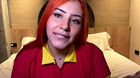 oh god cajera del oxxo masturbates her big pussy for jefe so hot